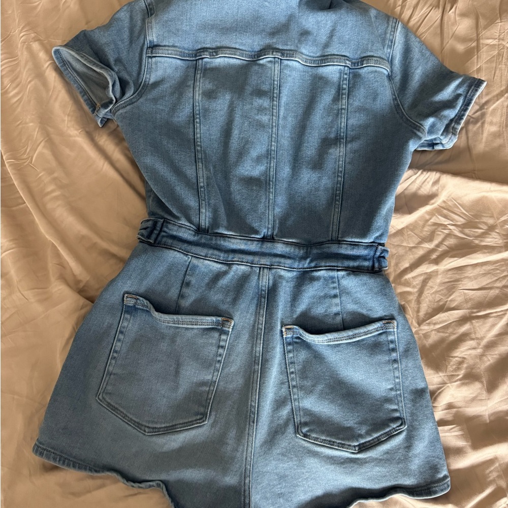 Good American Blue Denim Romper - Picture 8 of 12